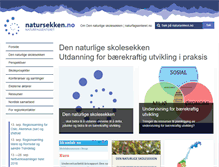 Tablet Screenshot of natursekken.no